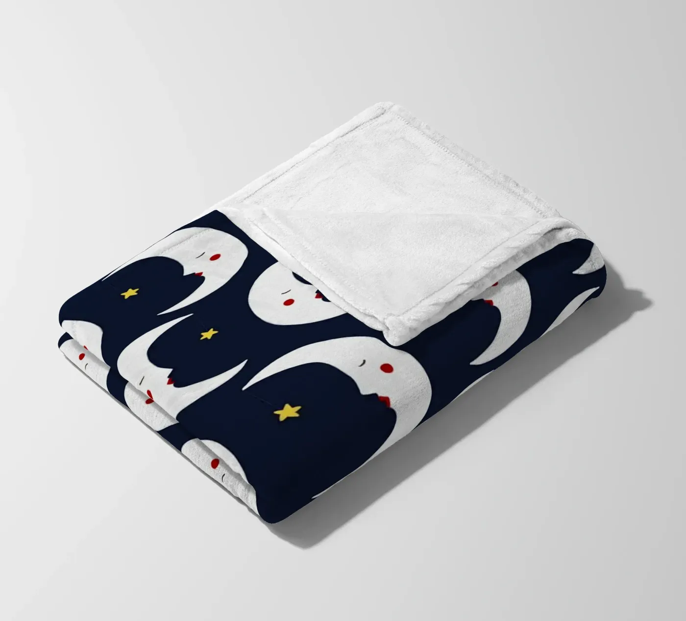 Moons pattern coperta in pile da Sophie Augustin Illustration