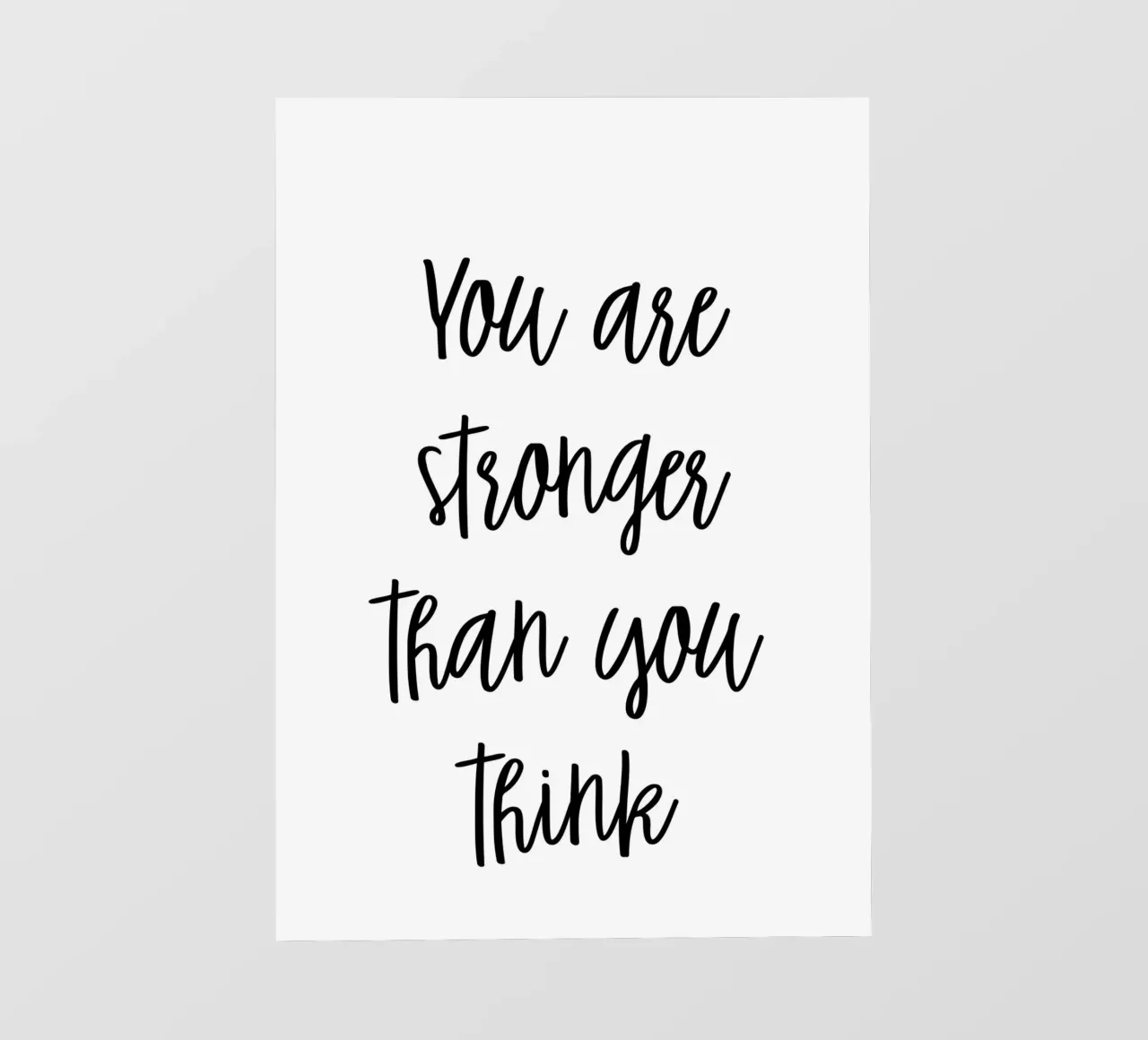 You are stronger than you think Backlit Folie von Quotes on walls