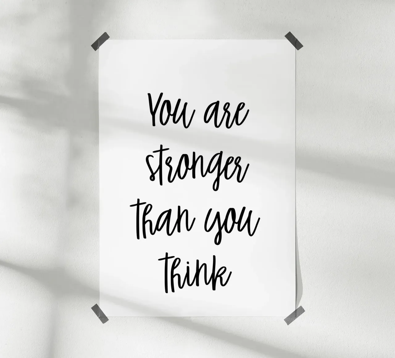You are stronger than you think poster da Quotes on walls