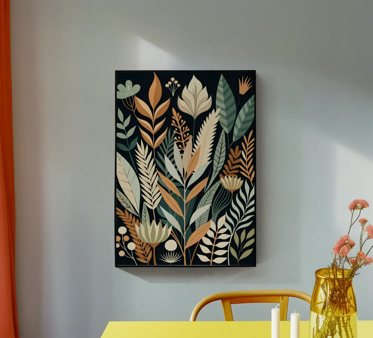 Autumnal Floral Tapestry acrylic glass by Artistic-shop