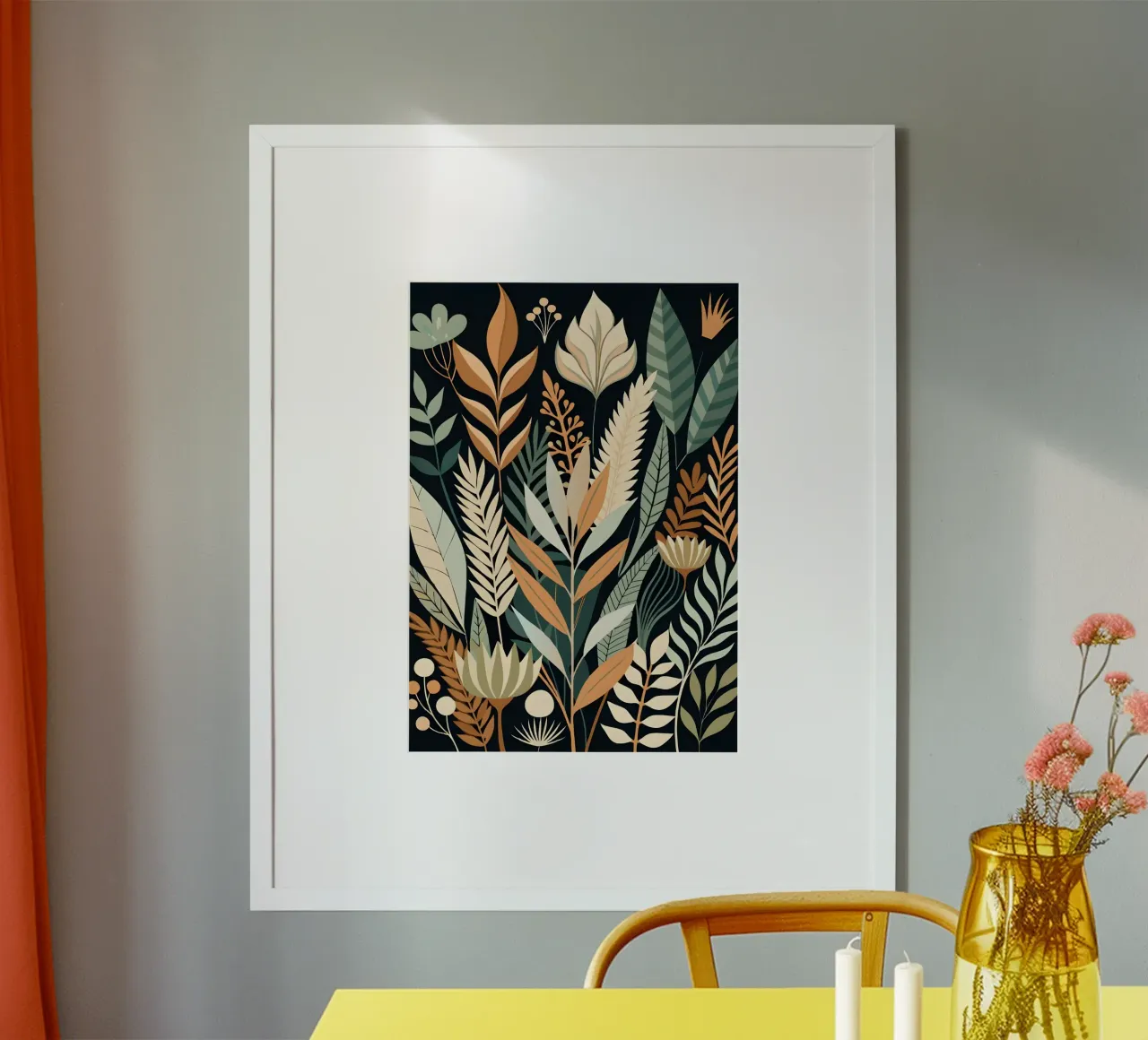 Herbstlicher Blumenteppich Poster von Artistic-shop