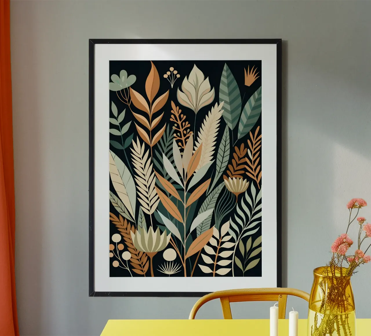 Herbstlicher Blumenteppich Poster von Artistic-shop
