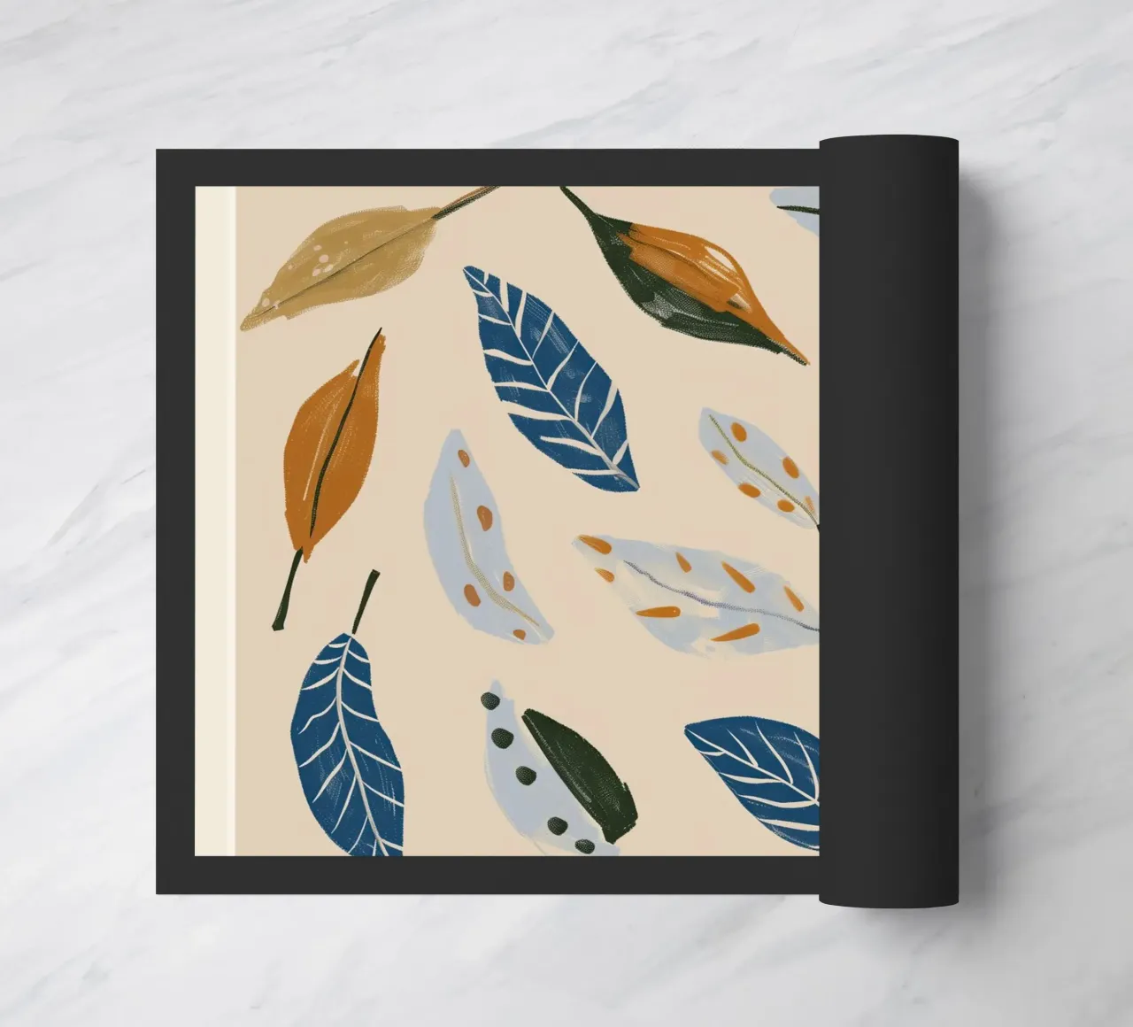 Soft Wind Leaf Scatter Fußmatte von Sienna Atelier