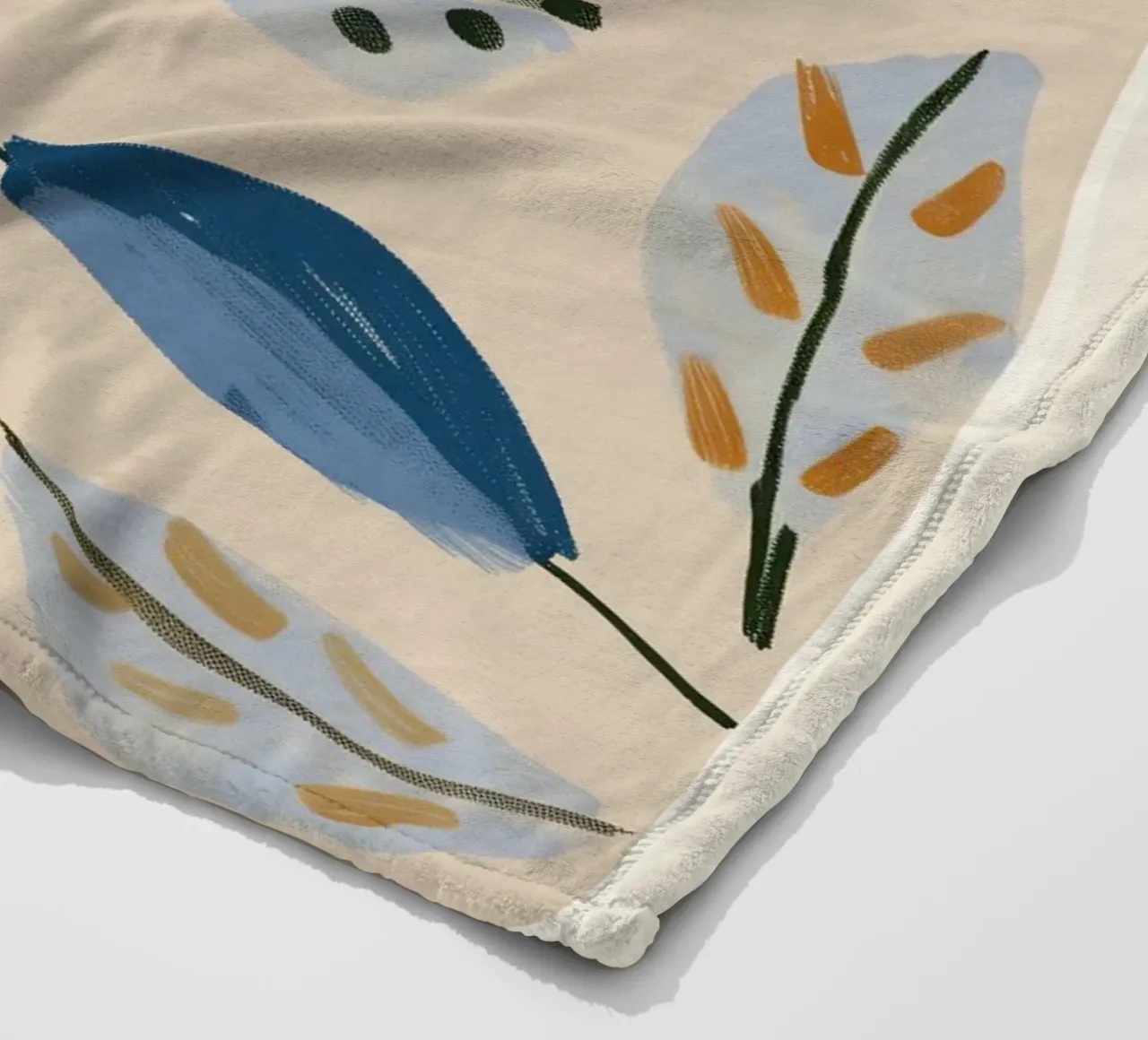 Soft Wind Leaf Scatter Fleecedecke von Sienna Atelier