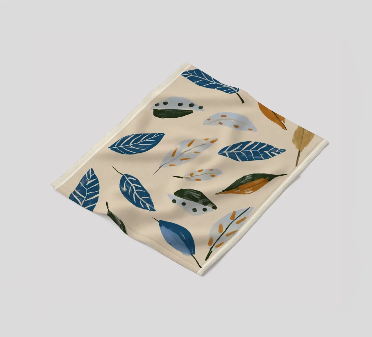 Soft Wind Leaf Scatter Fleecedecke von Sienna Atelier