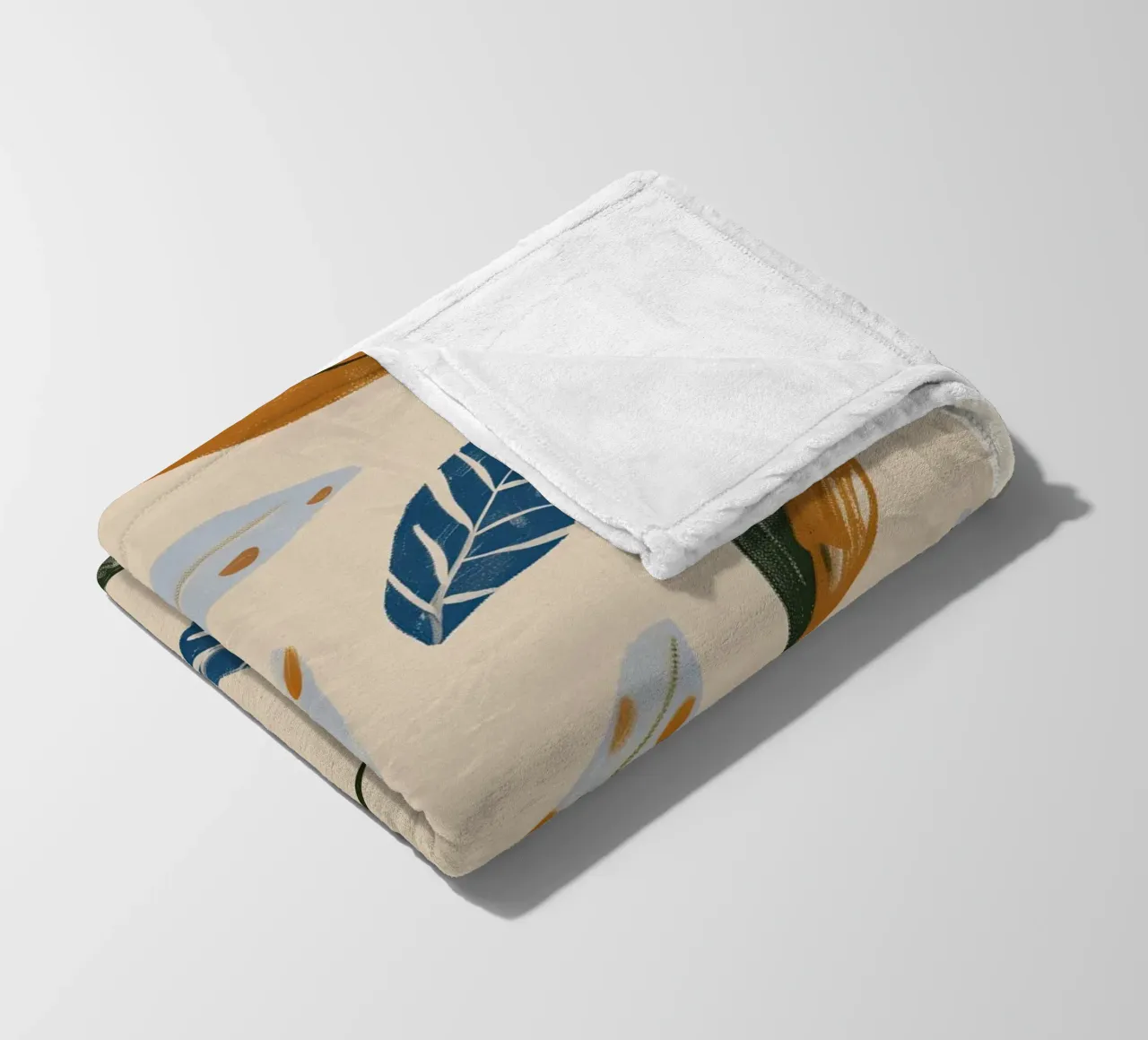 Soft Wind Leaf Scatter Fleecedecke von Sienna Atelier