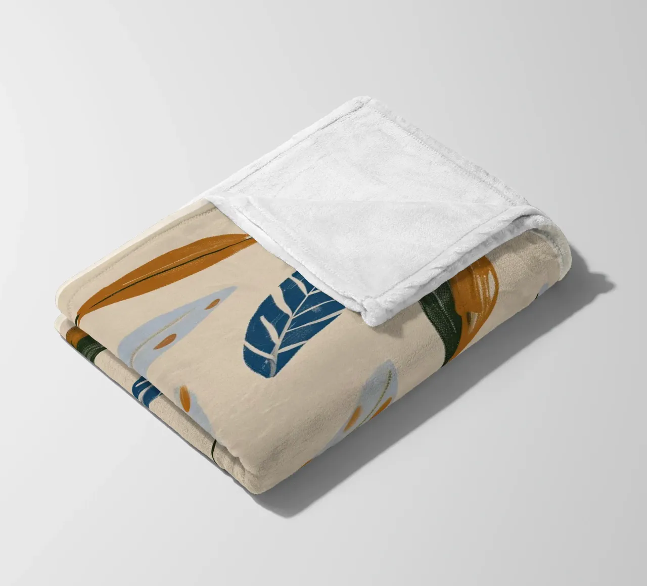 Soft Wind Leaf Scatter Fleecedecke von Sienna Atelier