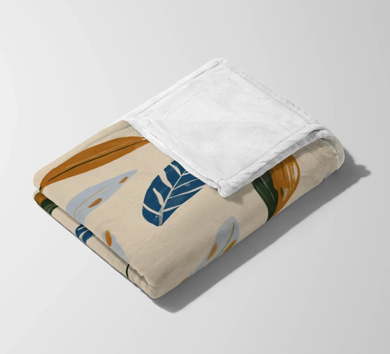 Soft Wind Leaf Scatter Fleecedecke von Sienna Atelier