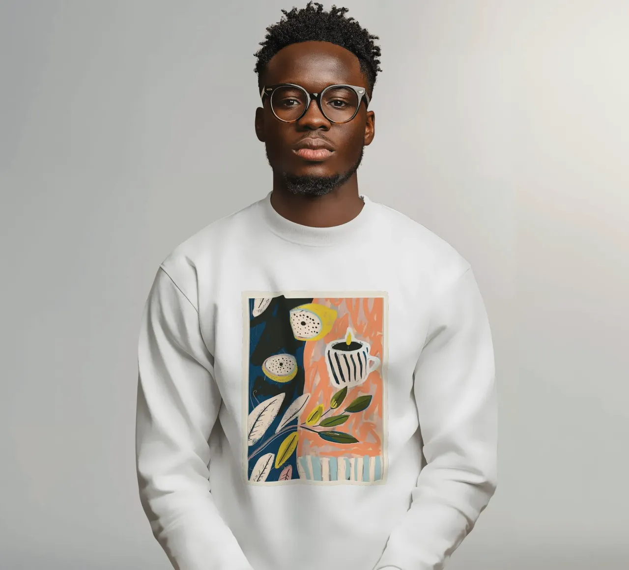 Zitrone hell & Streifen Sweatshirt von Sienna Atelier