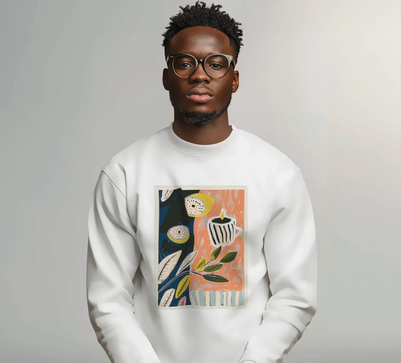 Zitrone hell & Streifen Sweatshirt von Sienna Atelier