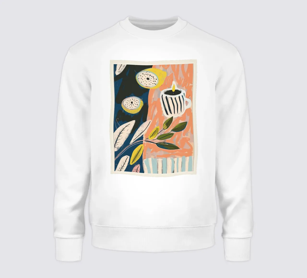 Zitrone hell & Streifen Sweatshirt von Sienna Atelier