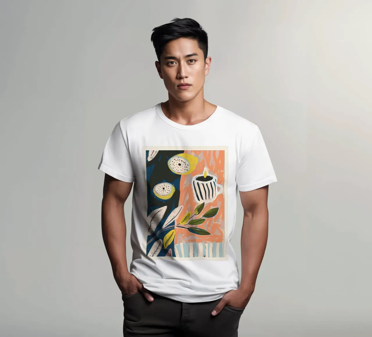 Zitrone hell & Streifen T-Shirt von Sienna Atelier