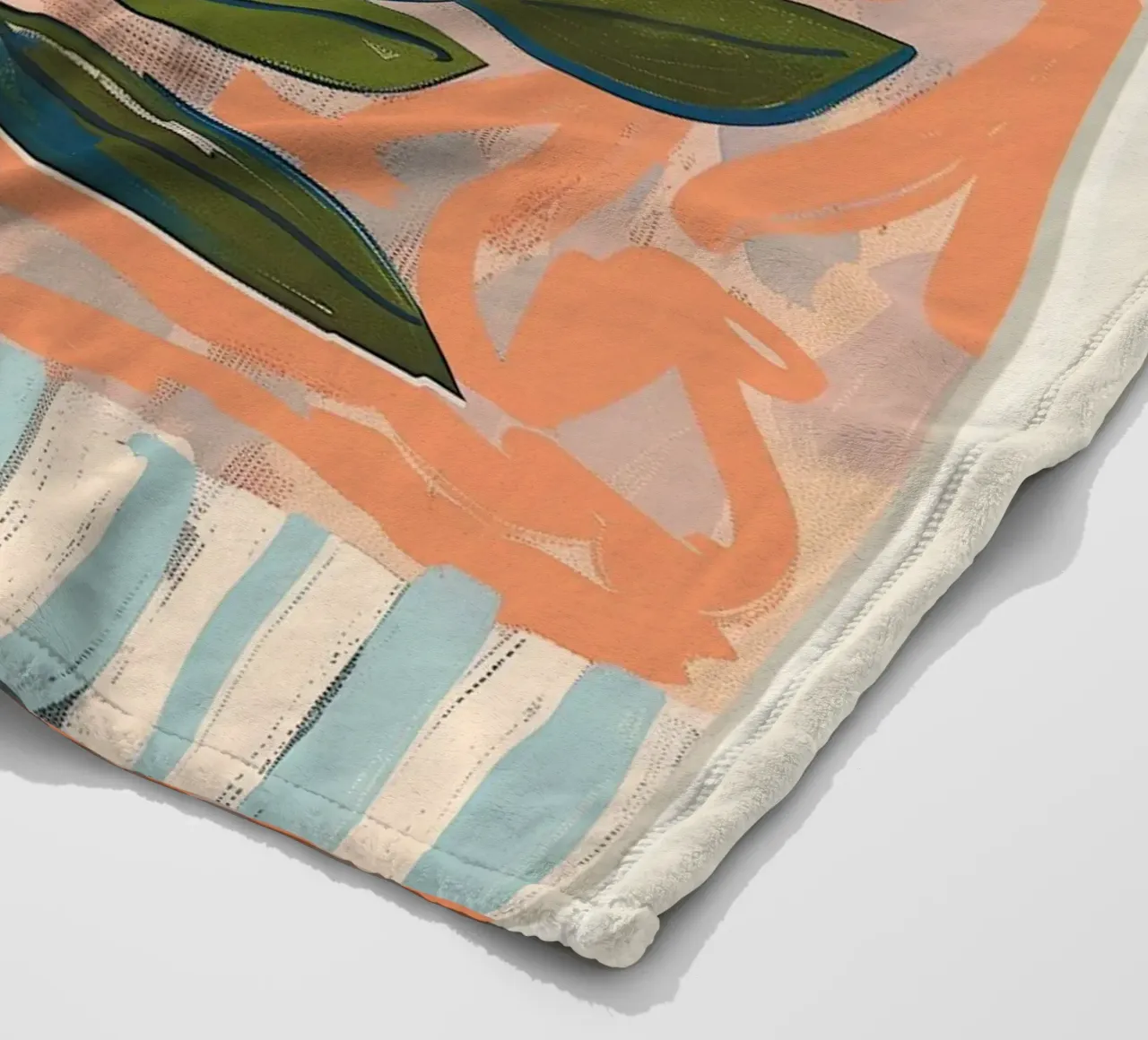 Zitrone hell & Streifen Fleecedecke von Sienna Atelier