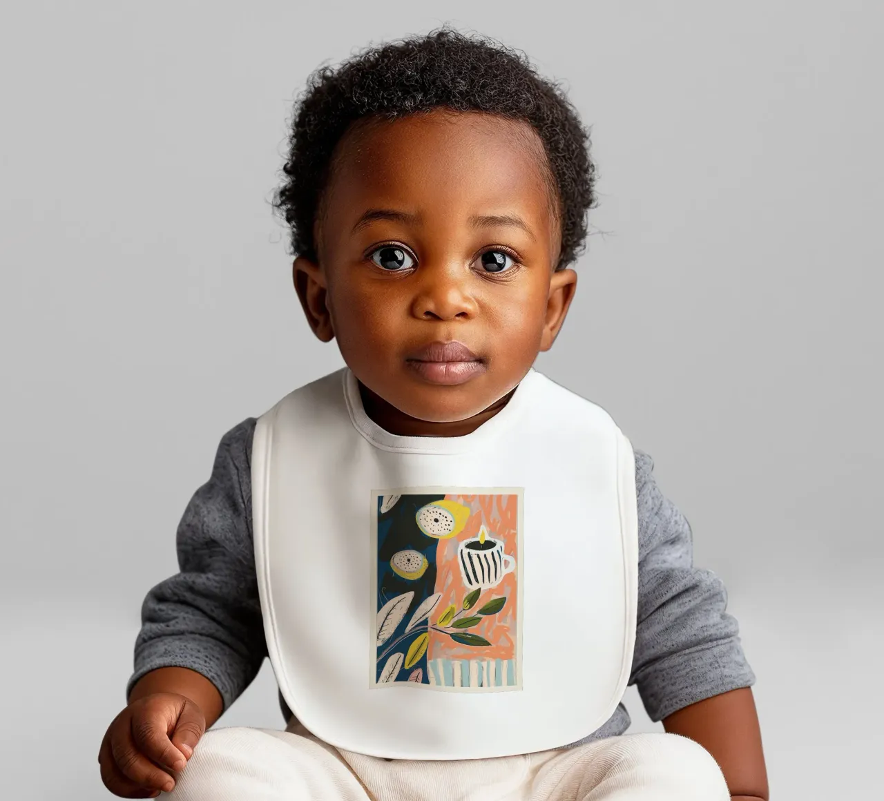 Zitrone hell & Streifen Babylätzchen von Sienna Atelier