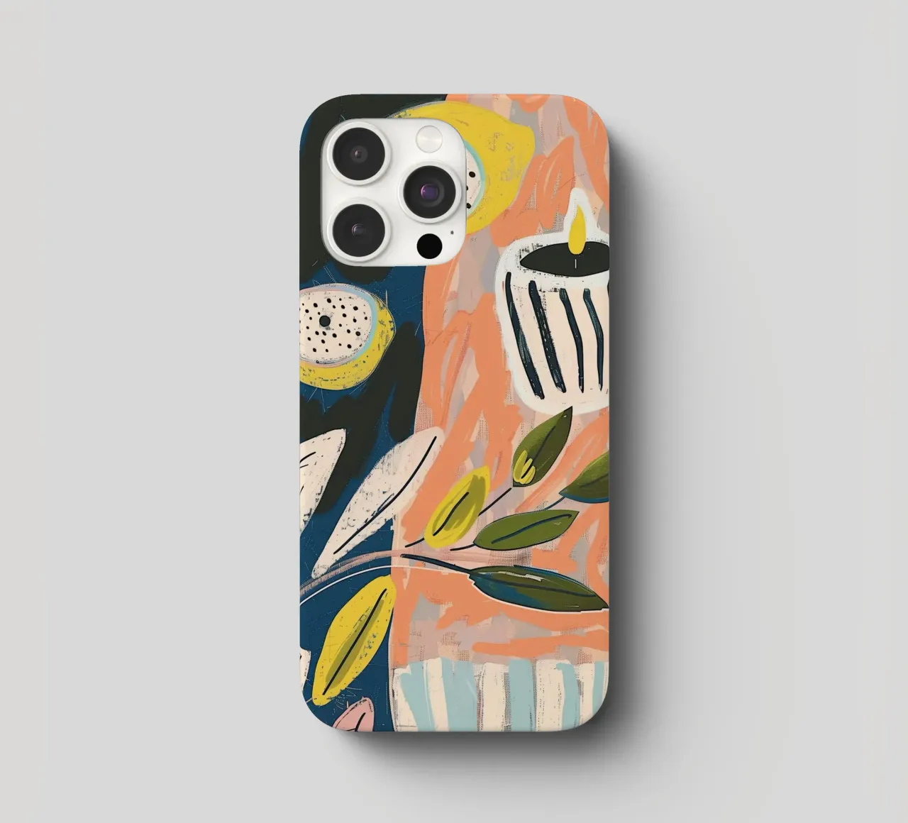 Zitrone hell & Streifen iPhone Hülle von Sienna Atelier