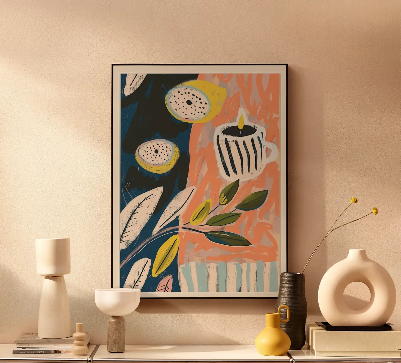 Limone chiaro e strisce plexiglass da Sienna Atelier