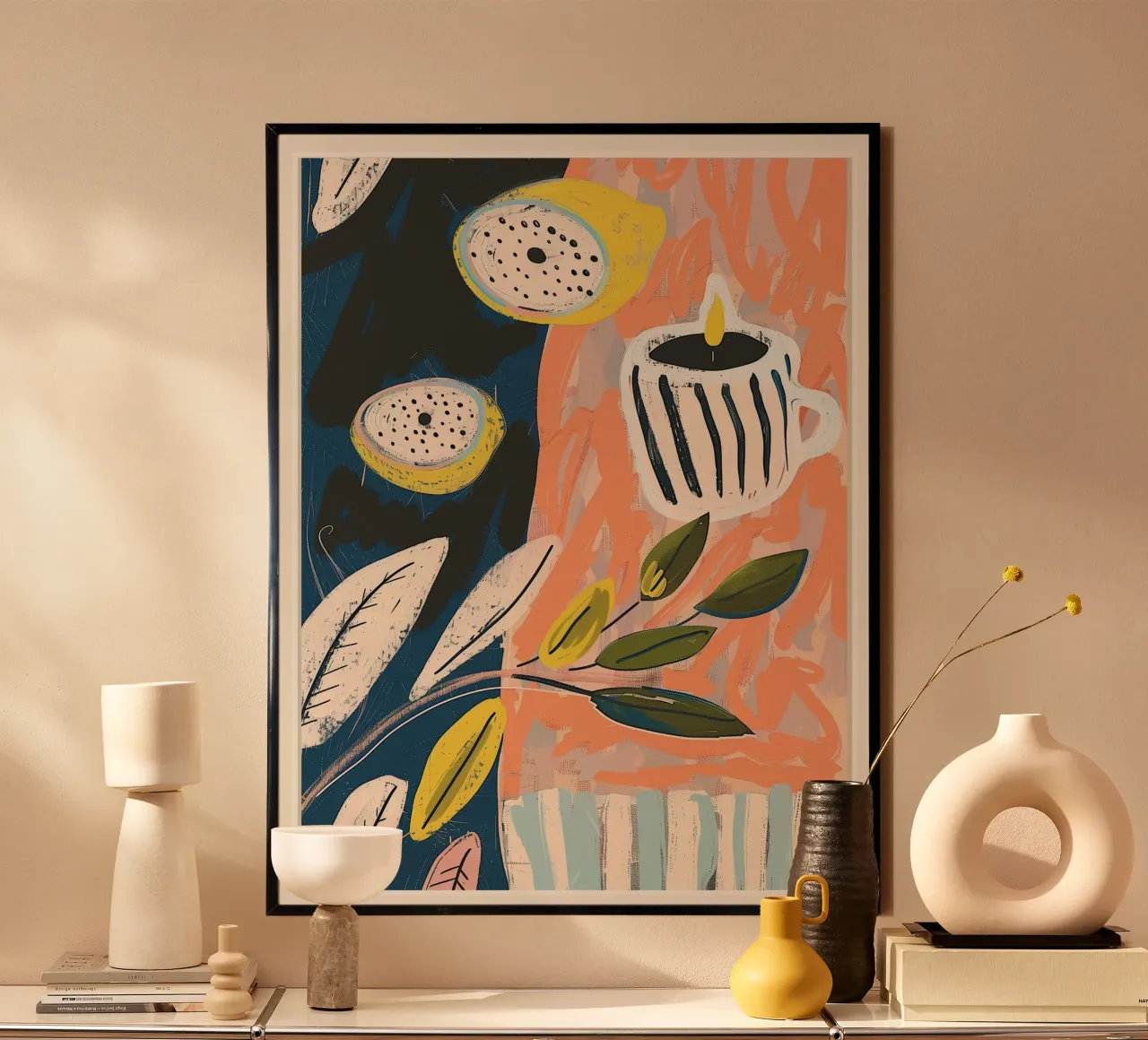 Zitrone hell & Streifen Hahnemühle von Sienna Atelier