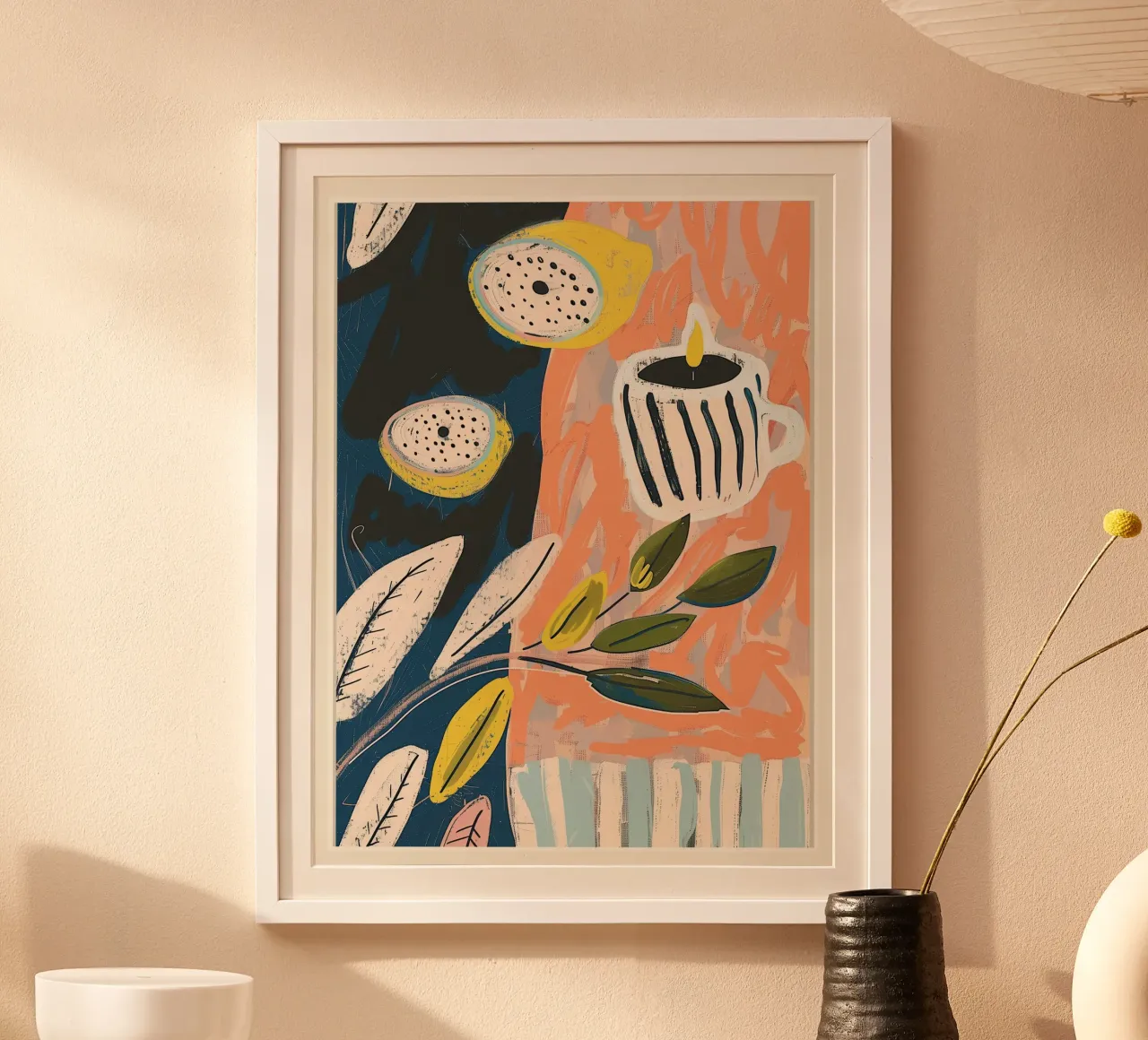 Zitrone hell & Streifen Hahnemühle von Sienna Atelier