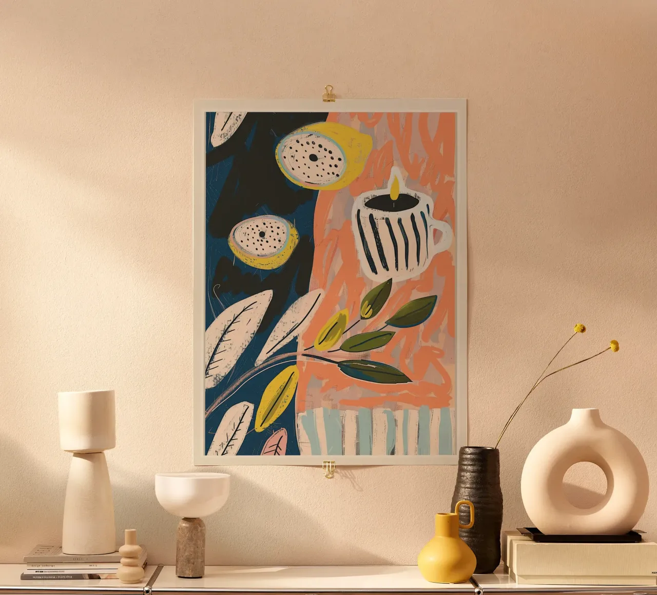 Zitrone hell & Streifen Hahnemühle von Sienna Atelier