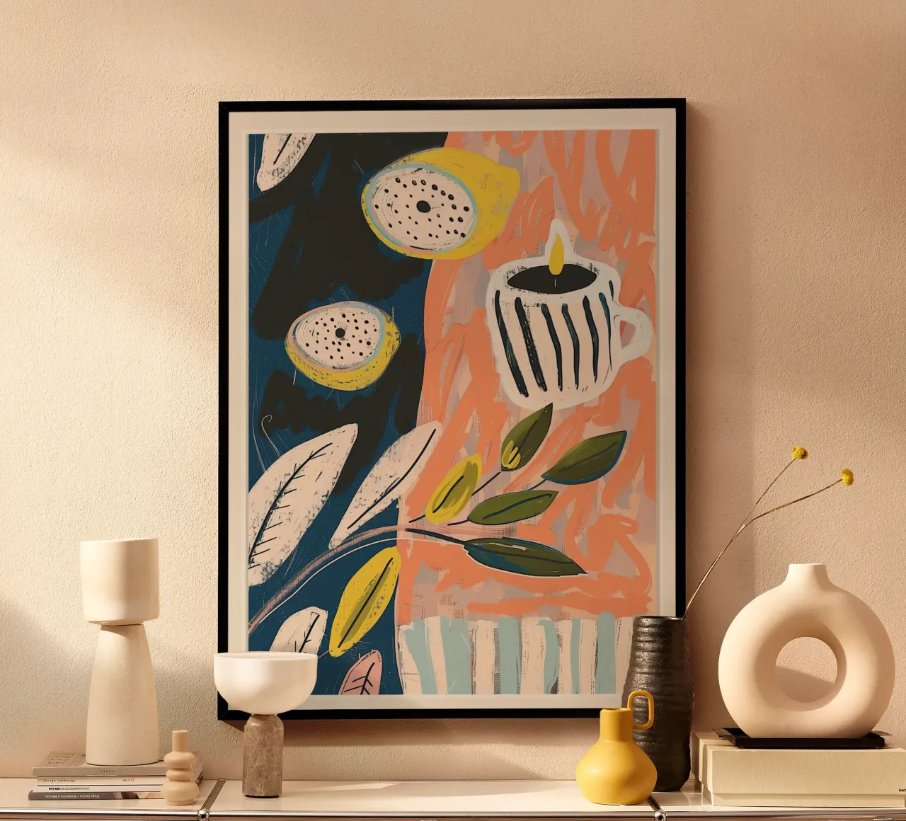 Zitrone hell & Streifen Hahnemühle von Sienna Atelier