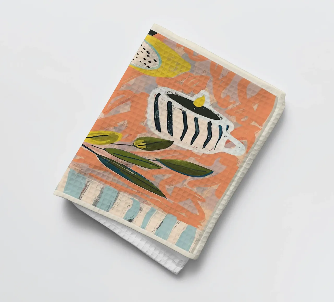 Zitrone hell & Streifen Geschirrtuch von Sienna Atelier