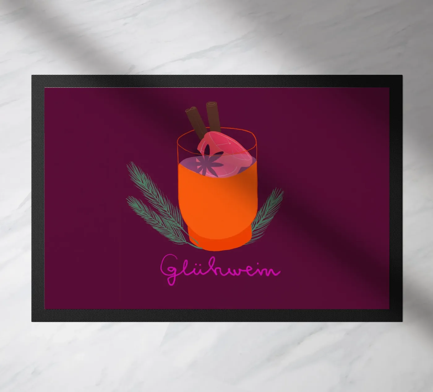Glühwein deurmat van Sophie Augustin Illustration