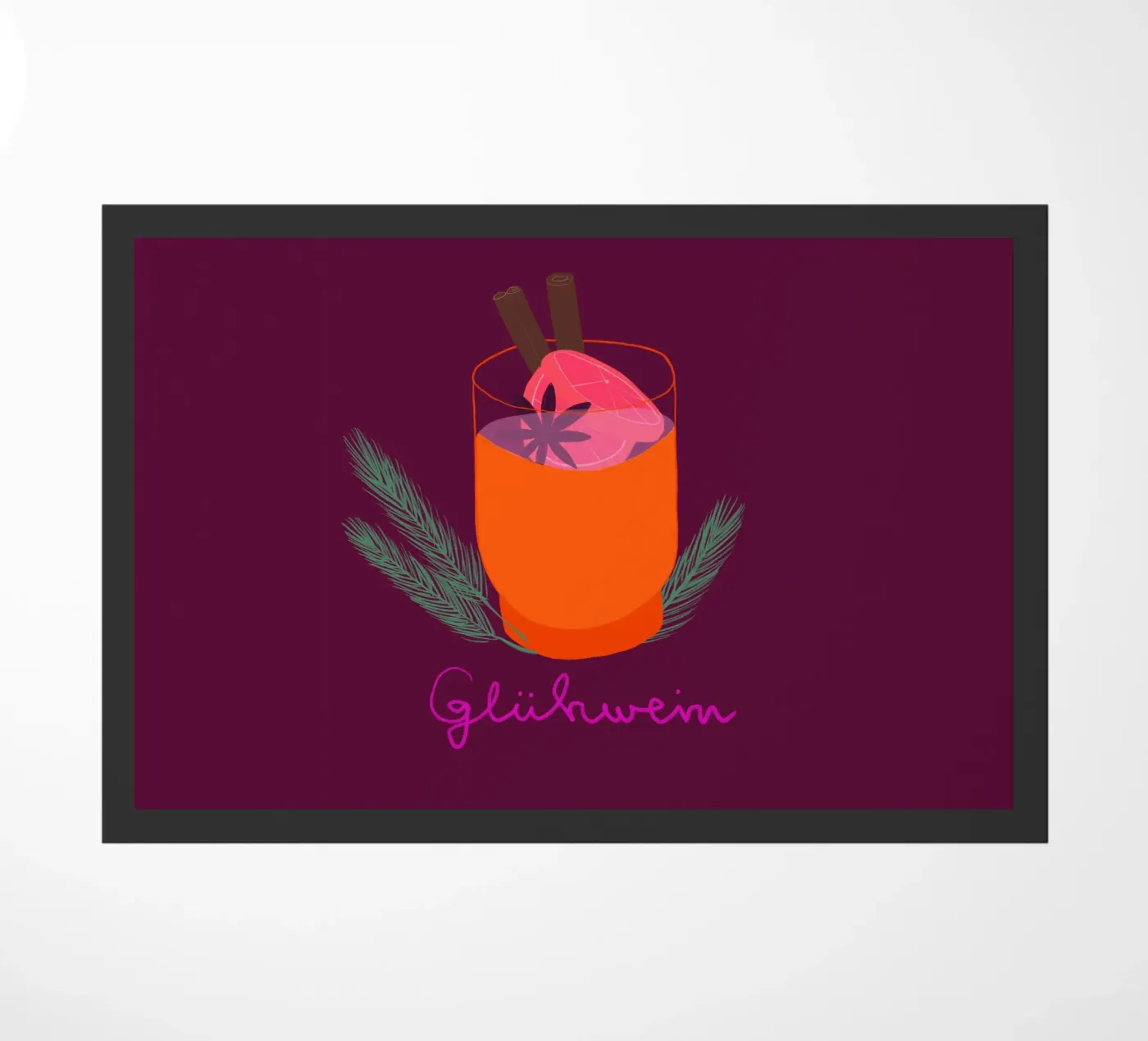 Glühwein deurmat van Sophie Augustin Illustration