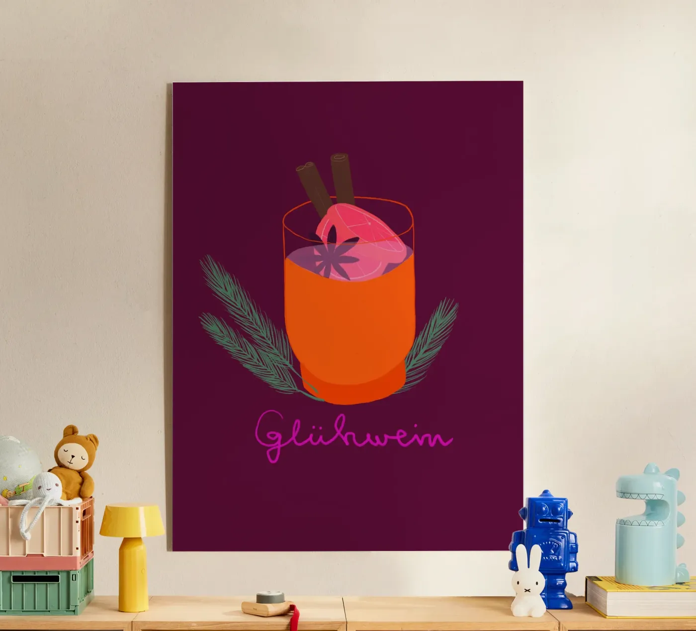 Mulled wine Acryl-Glas von Sophie Augustin Illustration