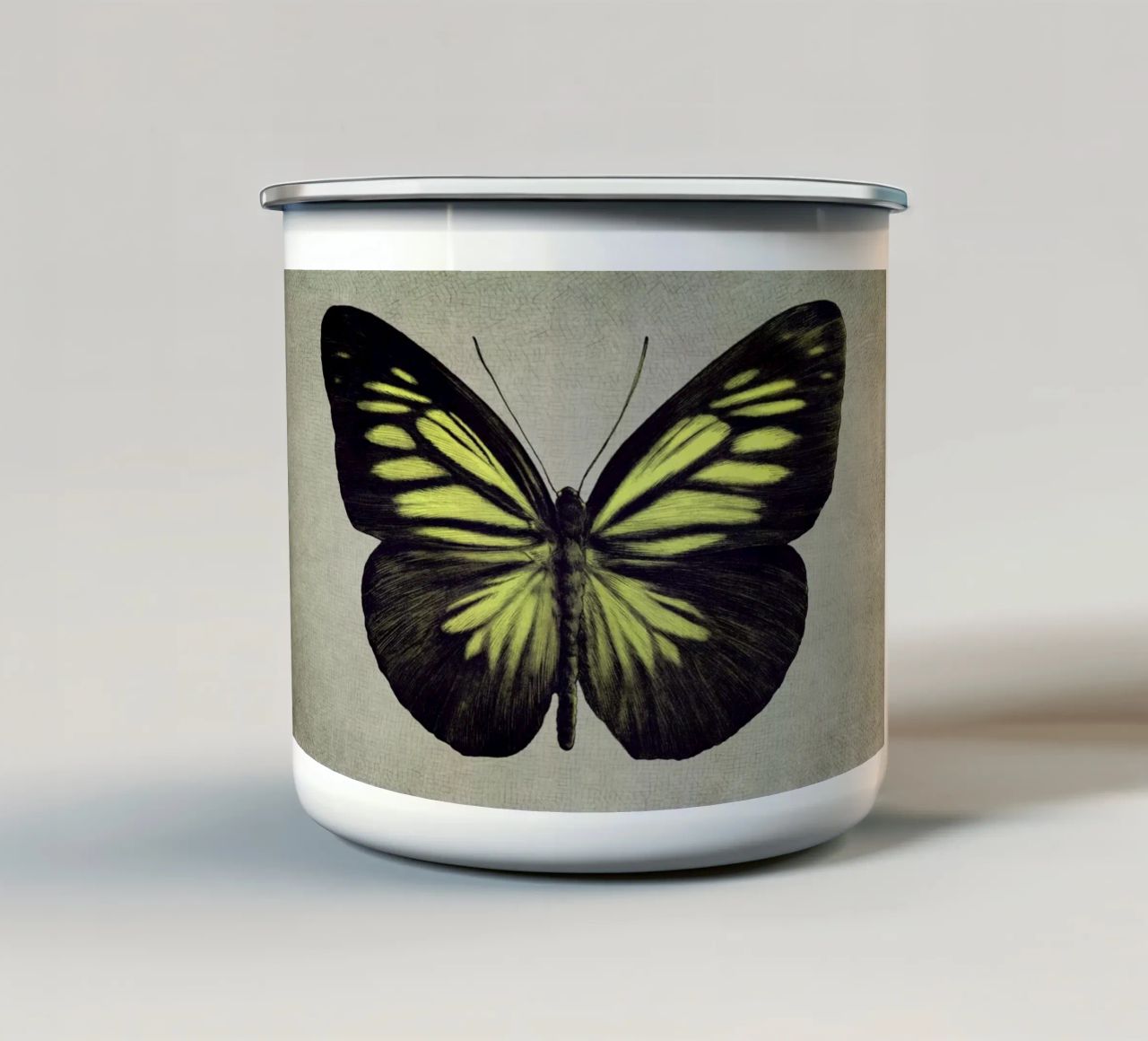 Papillon (yellow) tazza in smalto da Eric Fan