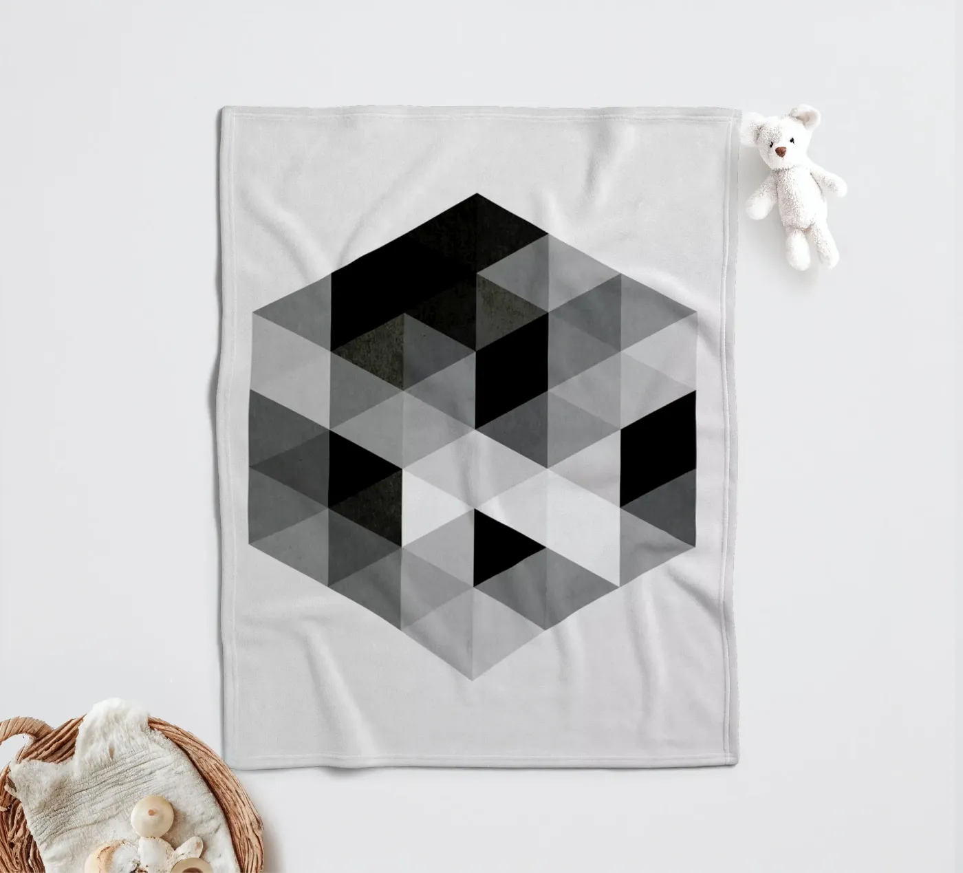 Geo Hex Fleecedecke von Three Of The Possessed