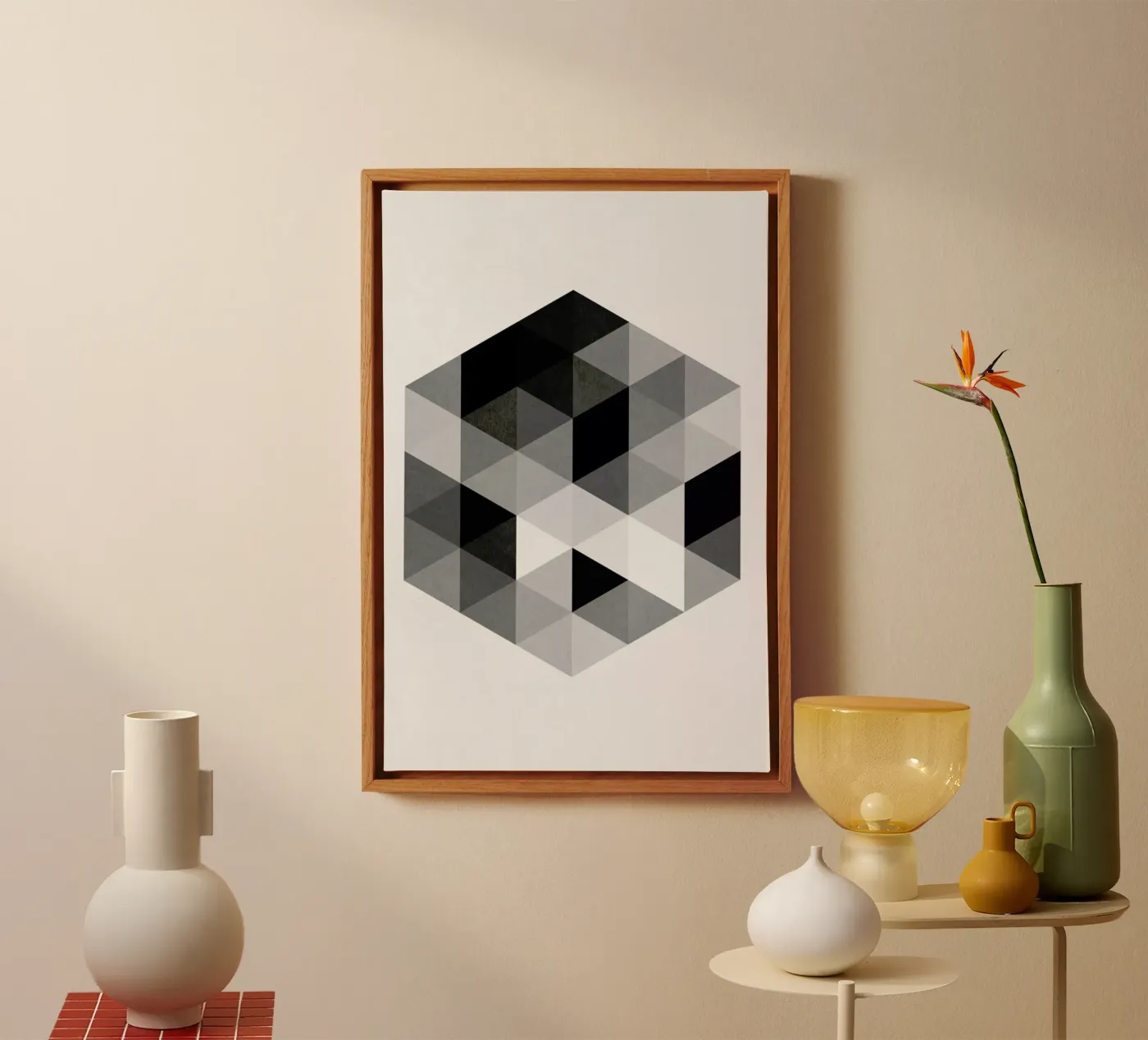 Geo Hex canvas by Three Of The Possessed