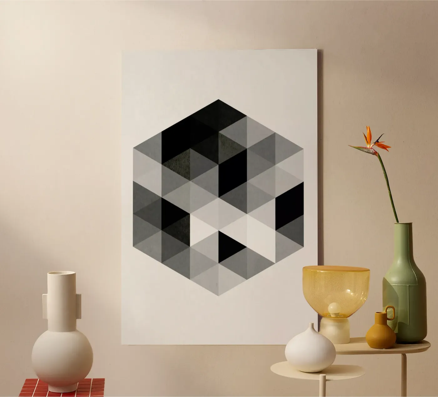 Geo Hex canvas by Three Of The Possessed