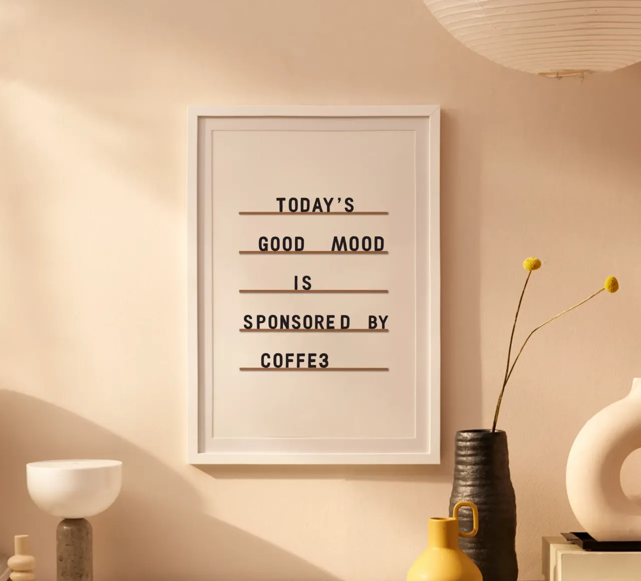 Sponsored By Coffee poster con telaio in legno da The Native State