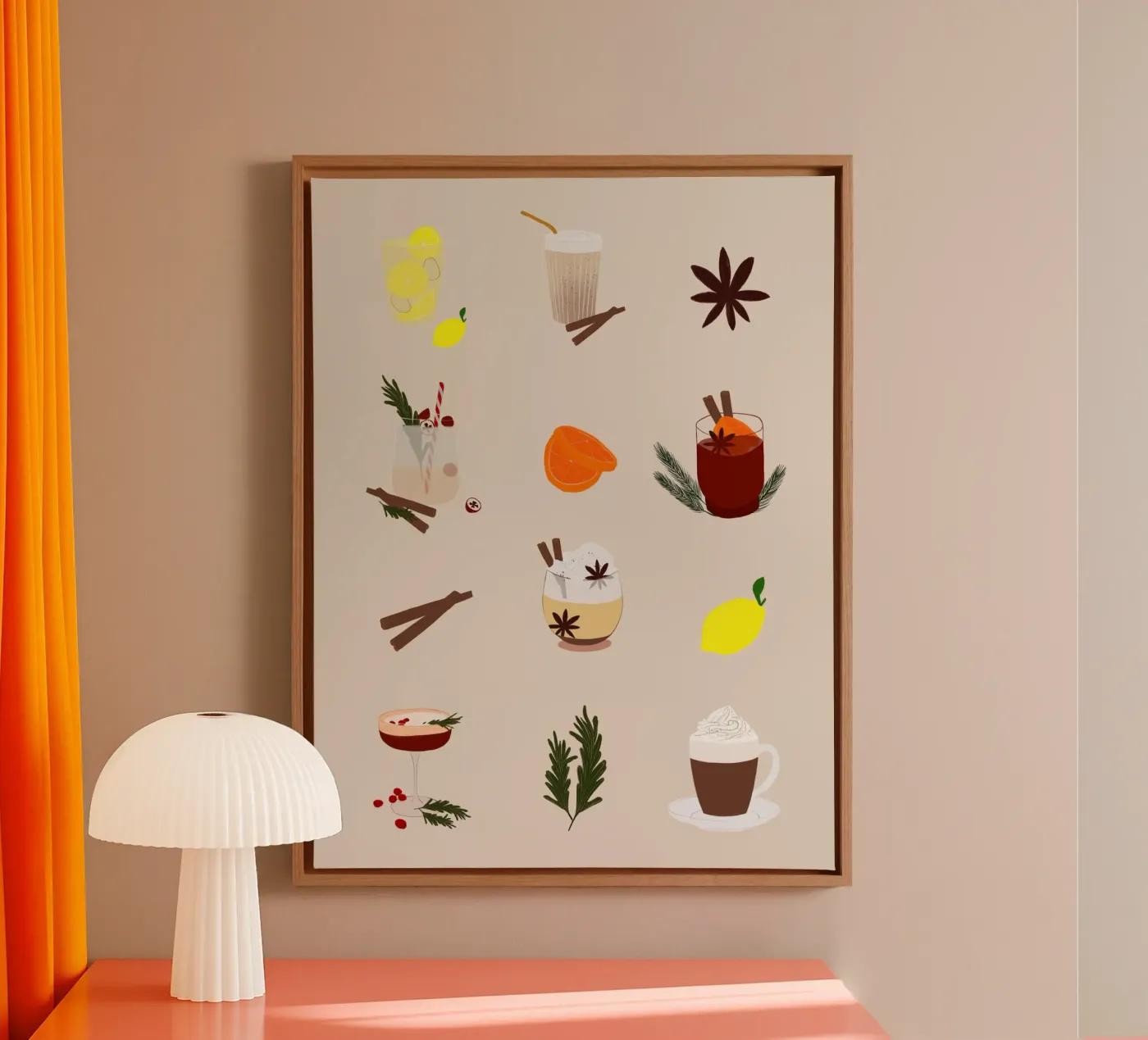 Bevande invernali tela da Sophie Augustin Illustration