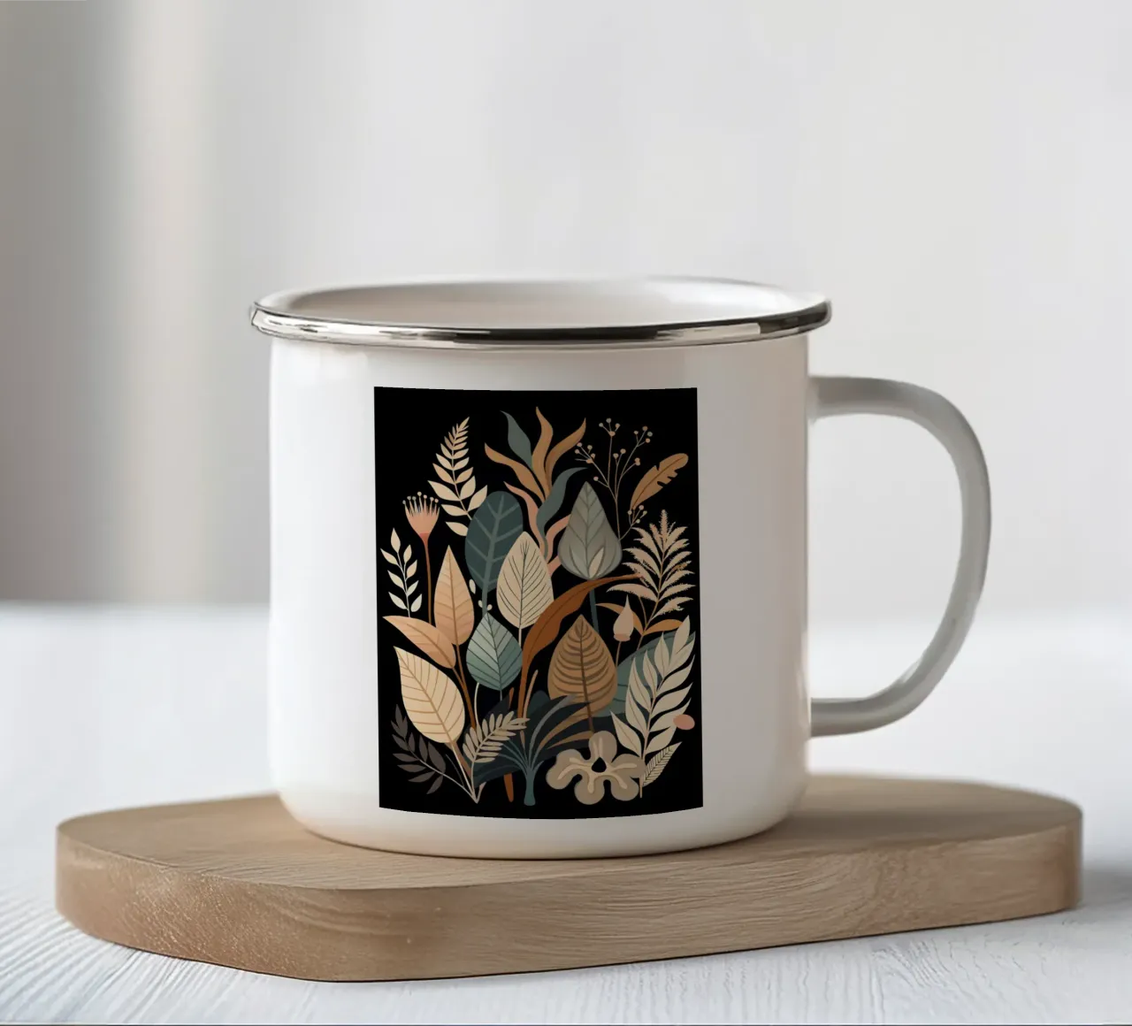 Rapsodia botanica autunnale tazza in smalto da Artistic-shop