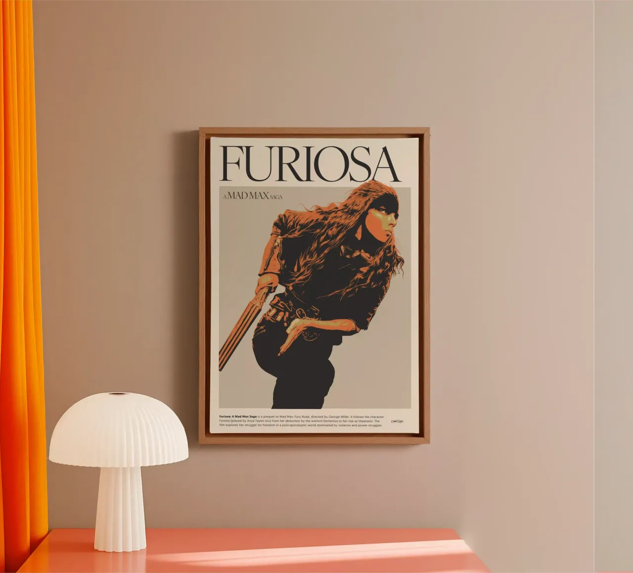 FURIOSO tela con Cornice a cassetta da Cranio Dsgn