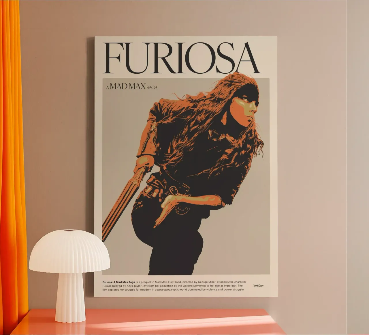 FURIOSO tela con Cornice a cassetta da Cranio Dsgn