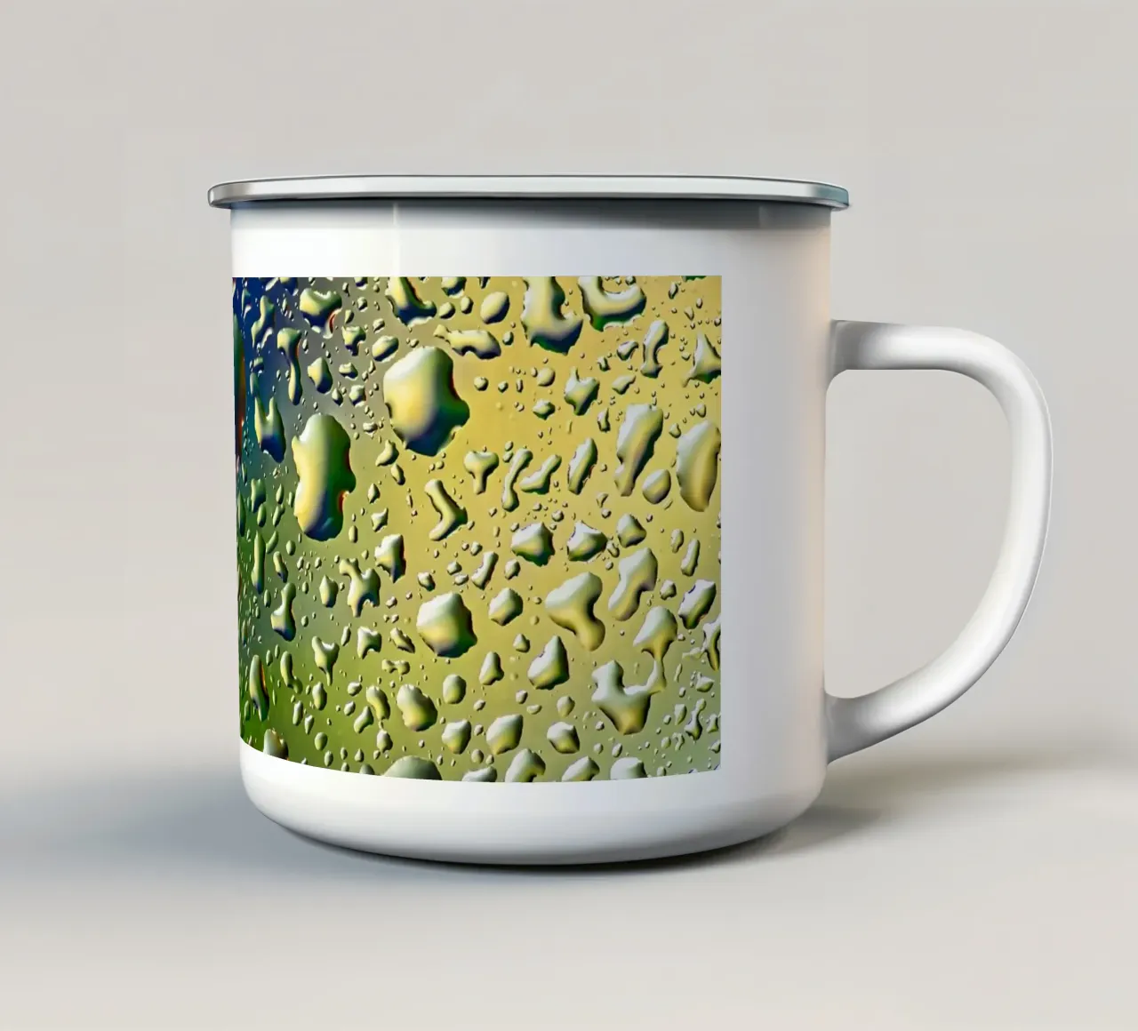 Gocce di colore tazza in smalto da Romy Mueller Waterworld