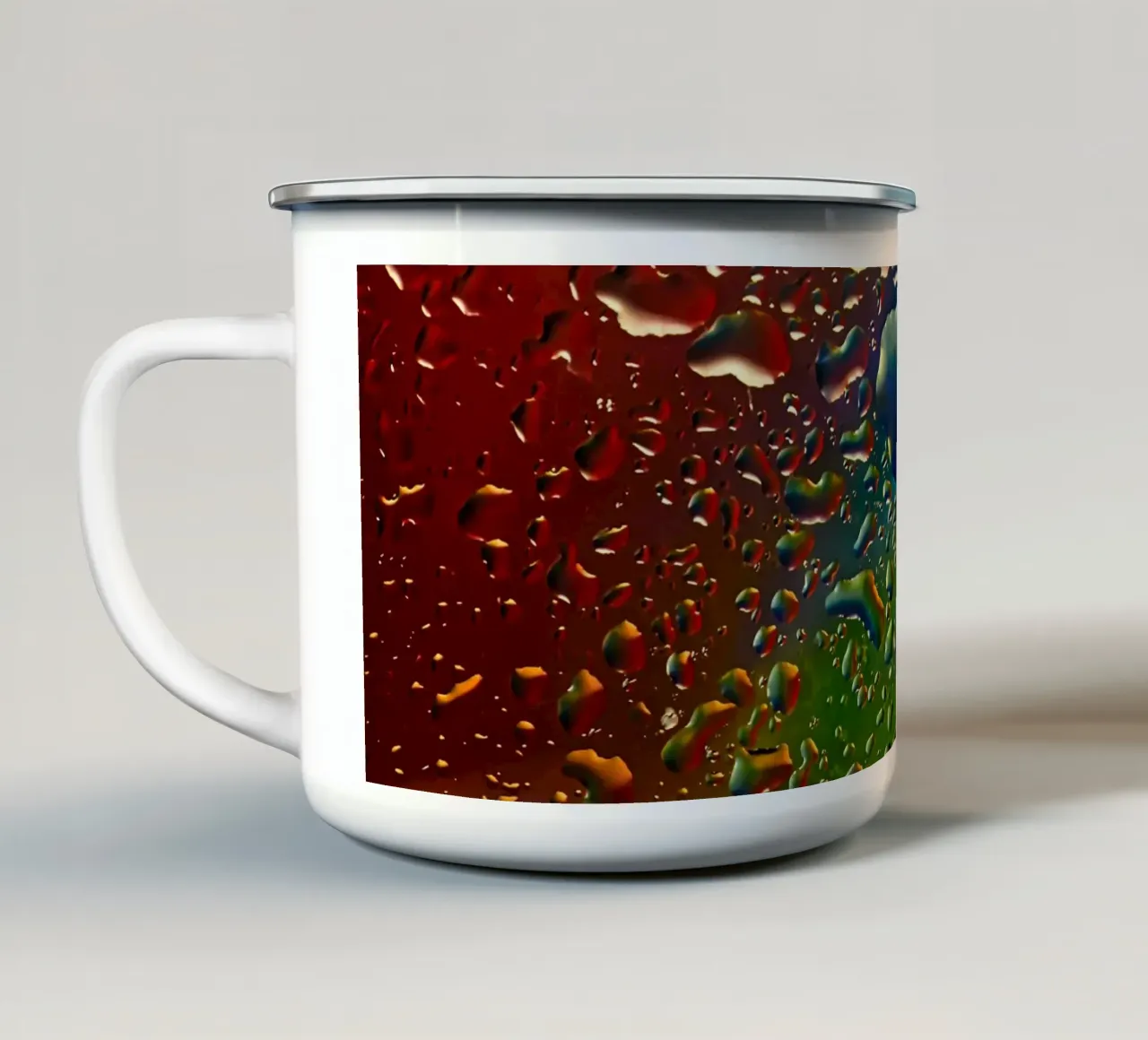 Gocce di colore tazza in smalto da Romy Mueller Waterworld