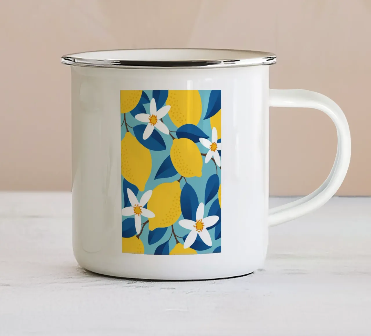 Amante del limone tazza in smalto da Tamsen Design