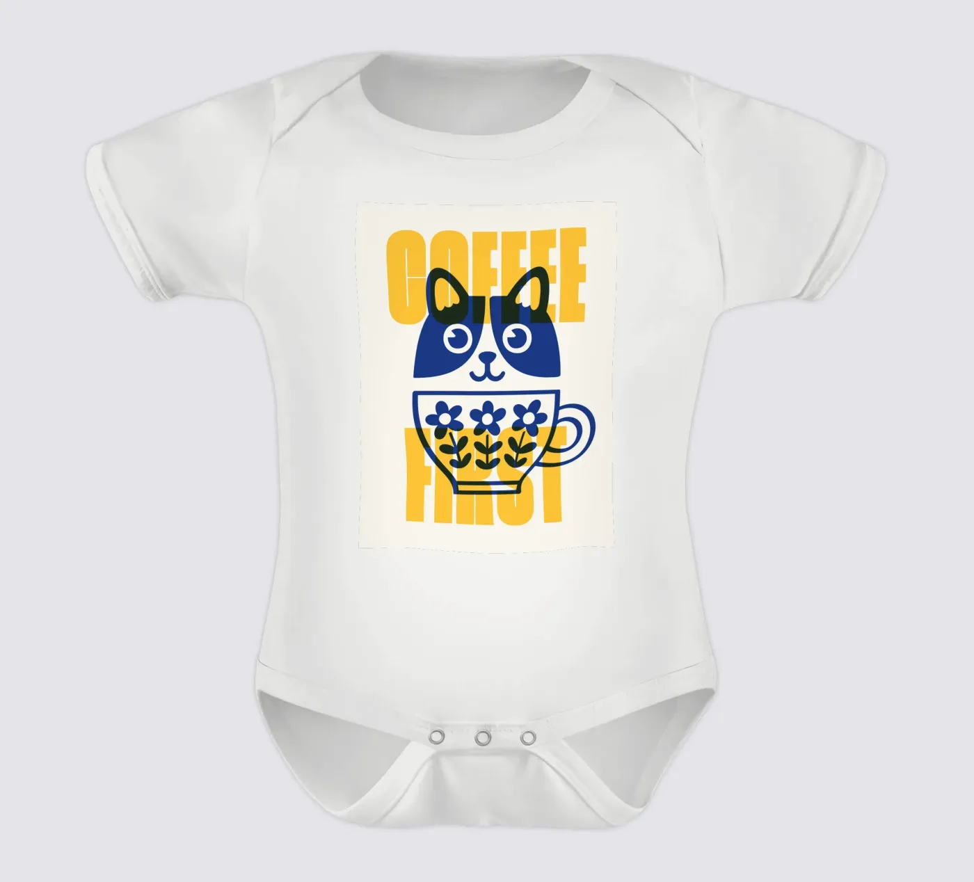 Coffee First! body bébé de Tamsen Design