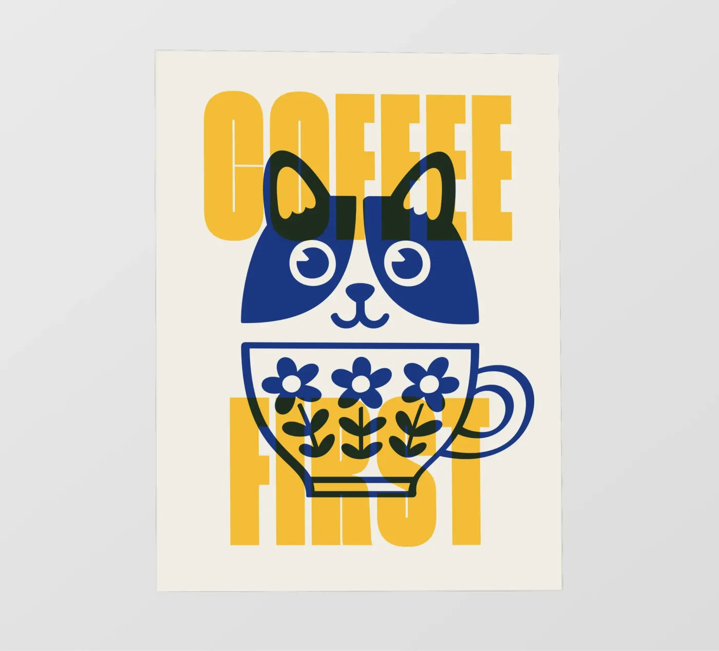 Coffee First! fotobehang van Tamsen Design