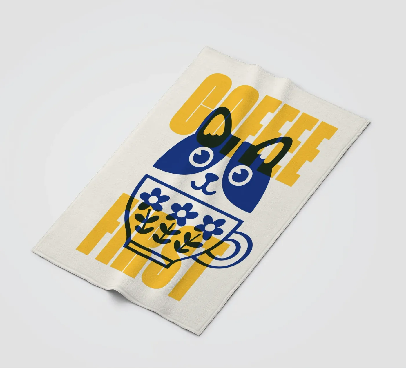 Coffee First! Fleecedecke von Tamsen Design
