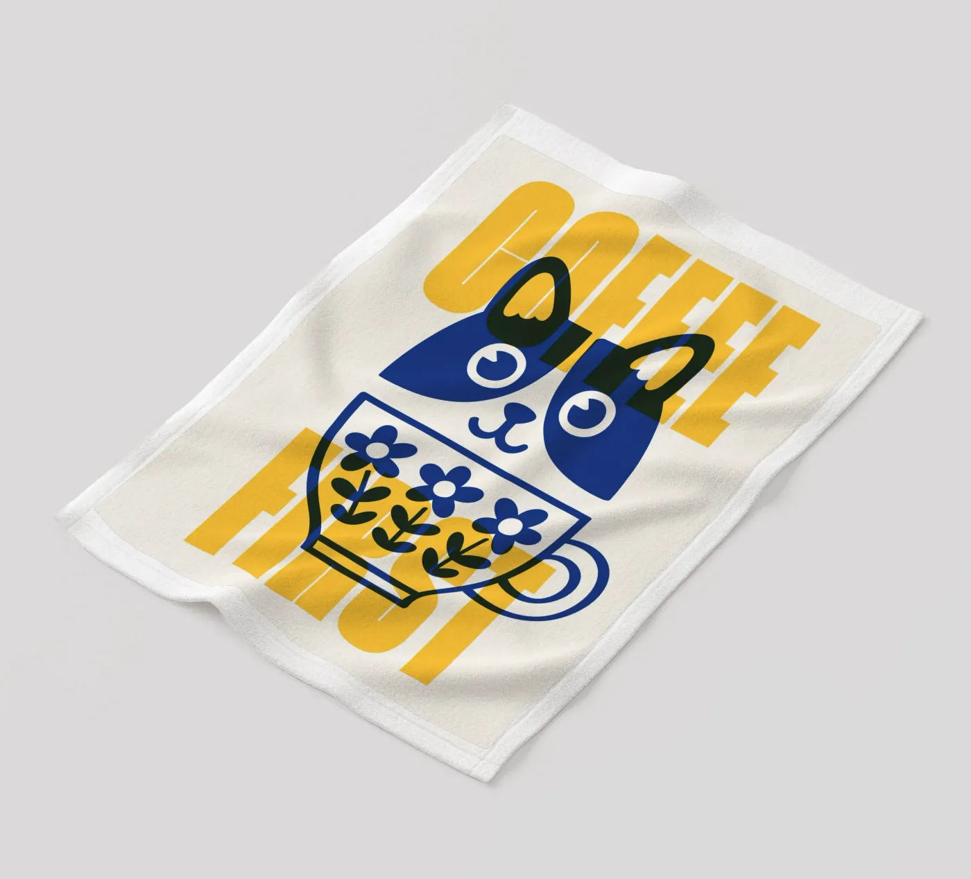 Coffee First! Fleecedecke von Tamsen Design