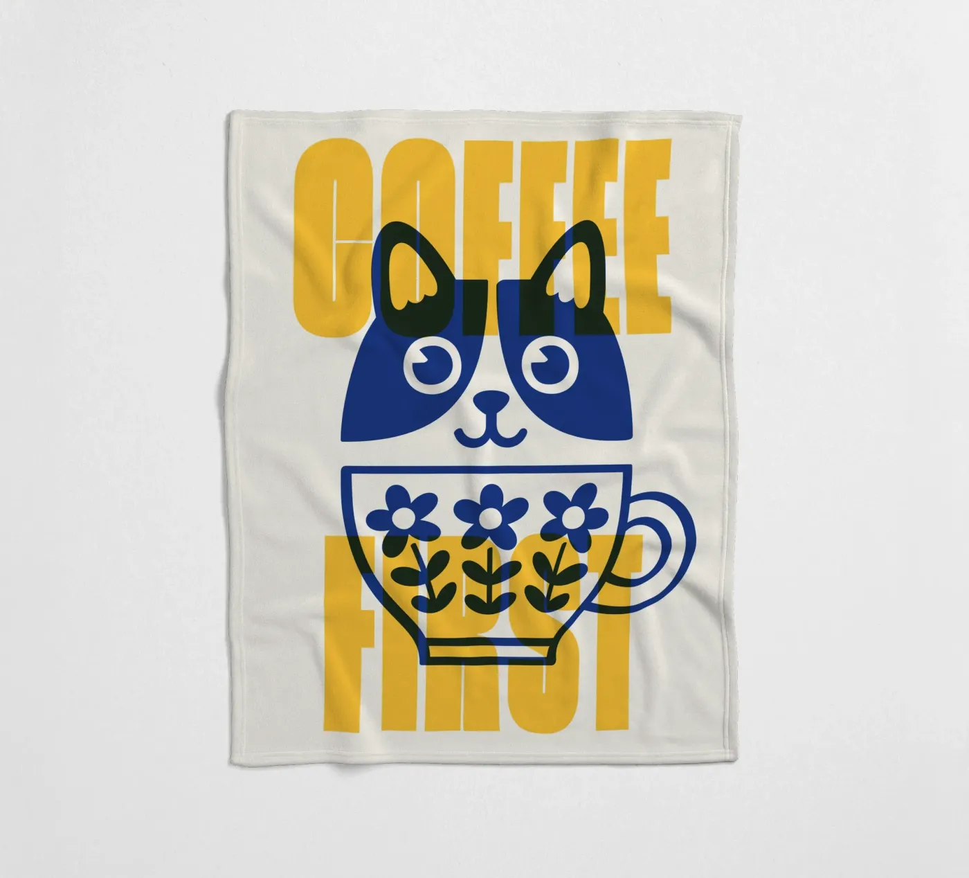 Coffee First! Fleecedecke von Tamsen Design