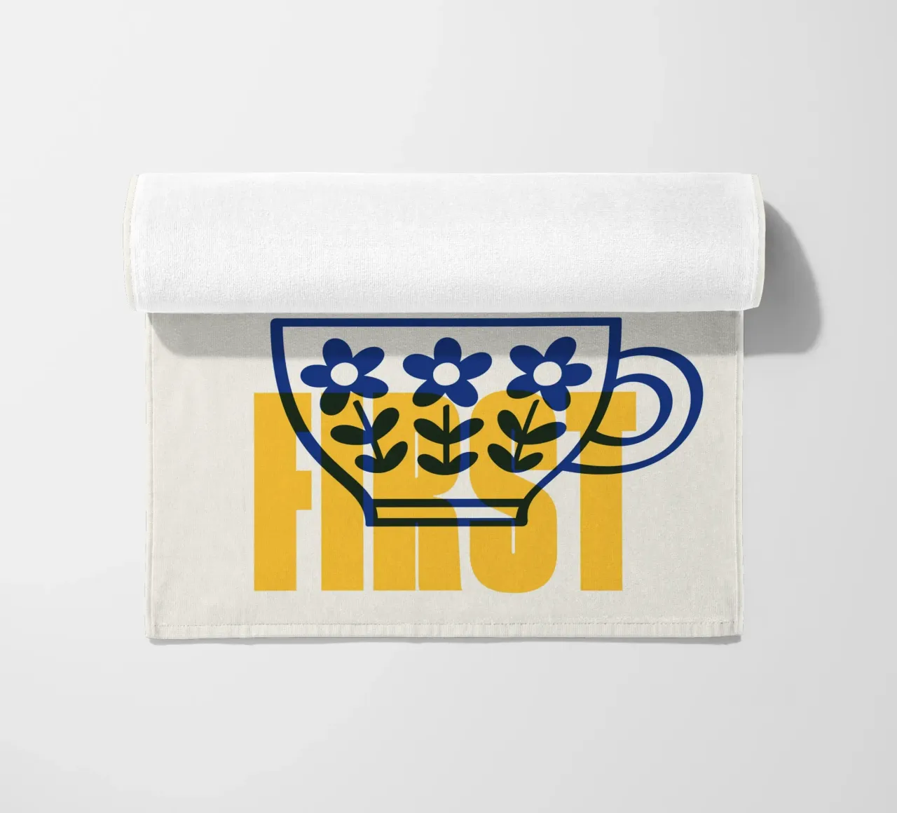 Coffee First! telo mare da Tamsen Design