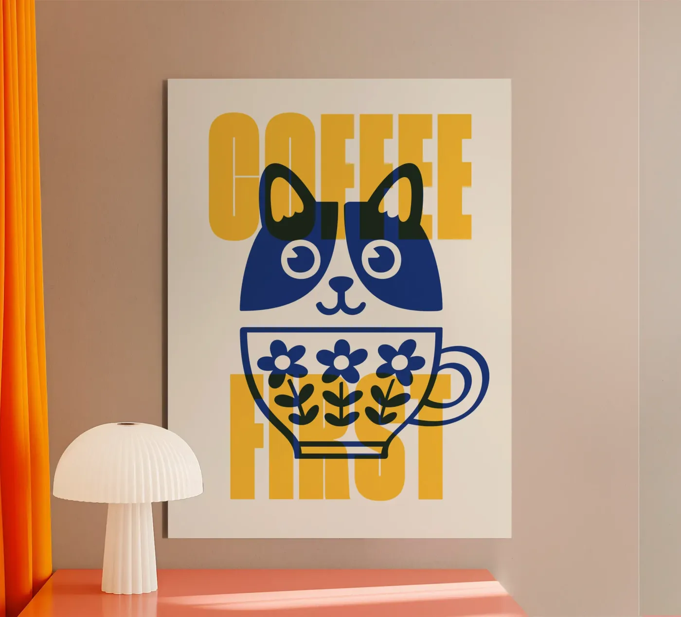 Coffee First! forex plate by Tamsen Design