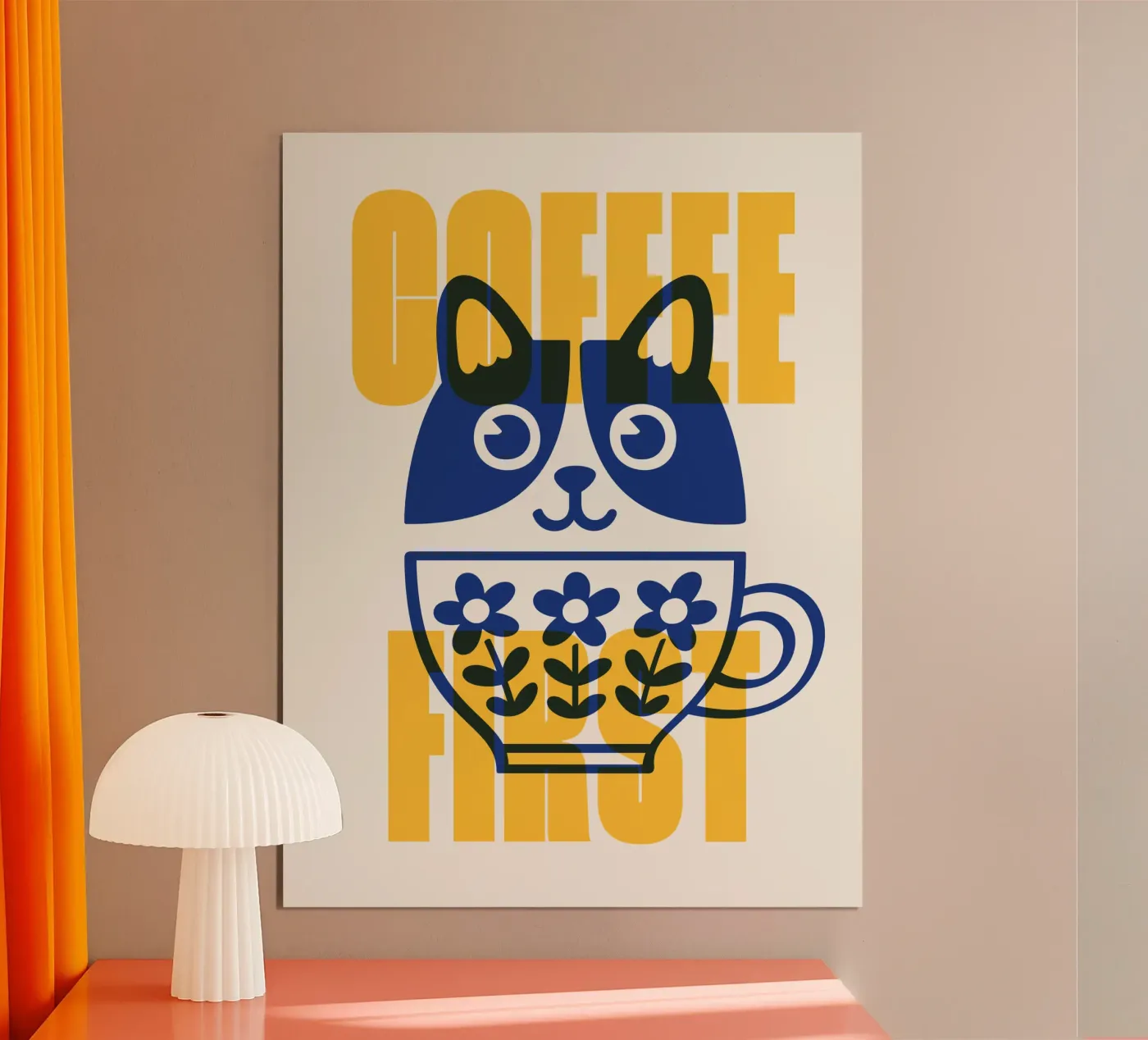 Coffee First! poster da Tamsen Design