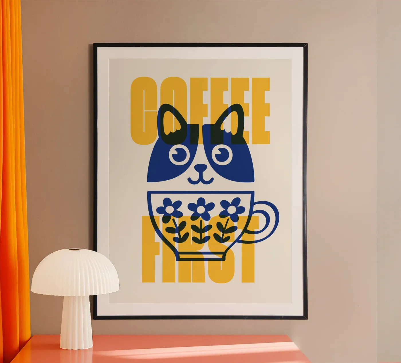 Coffee First! poster da Tamsen Design