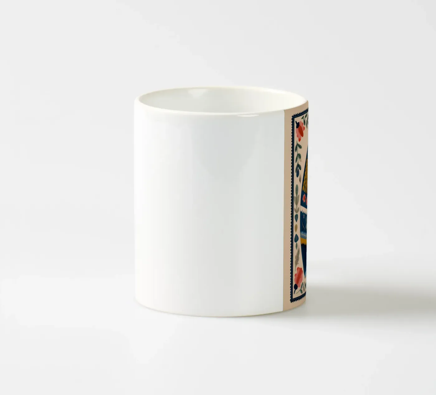 Folk Forest Bear ceramic mug by Sienna Atelier